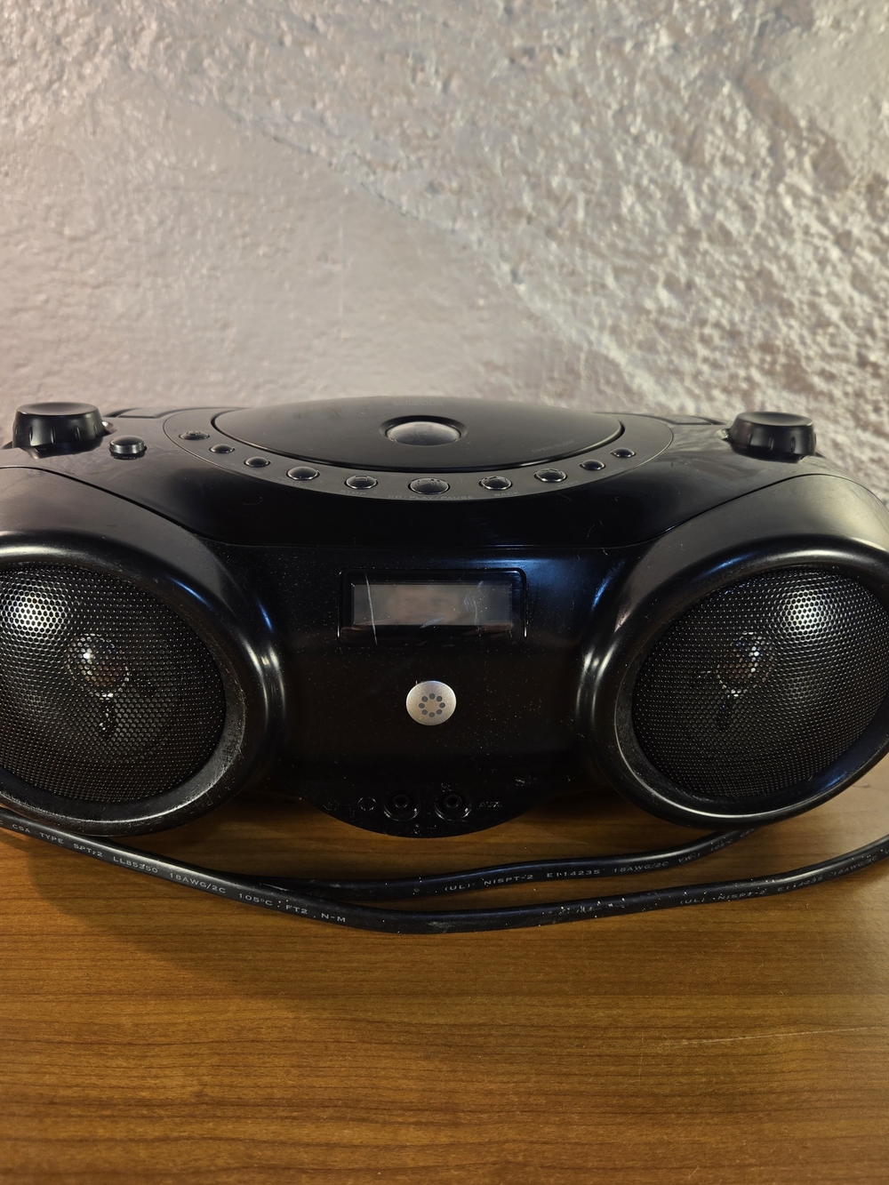 Memorex MP3851BLK Portable CD Player AM/FM Radio Boombox W/AC Cord Tested